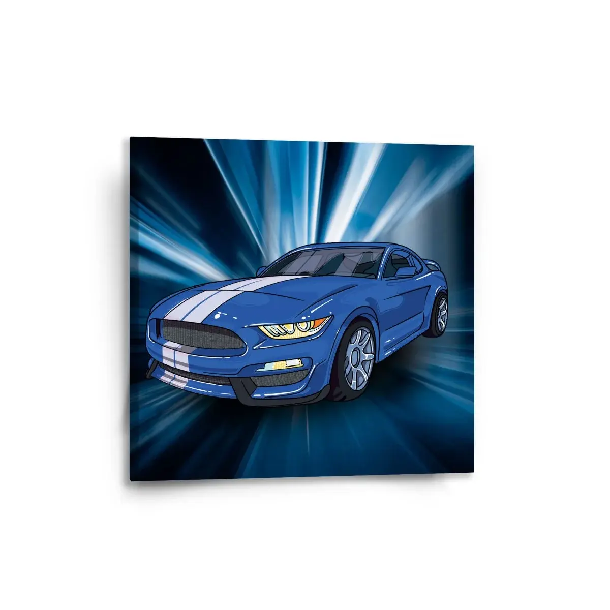 Obraz Mustang Modré pozadí - 50x50 cm