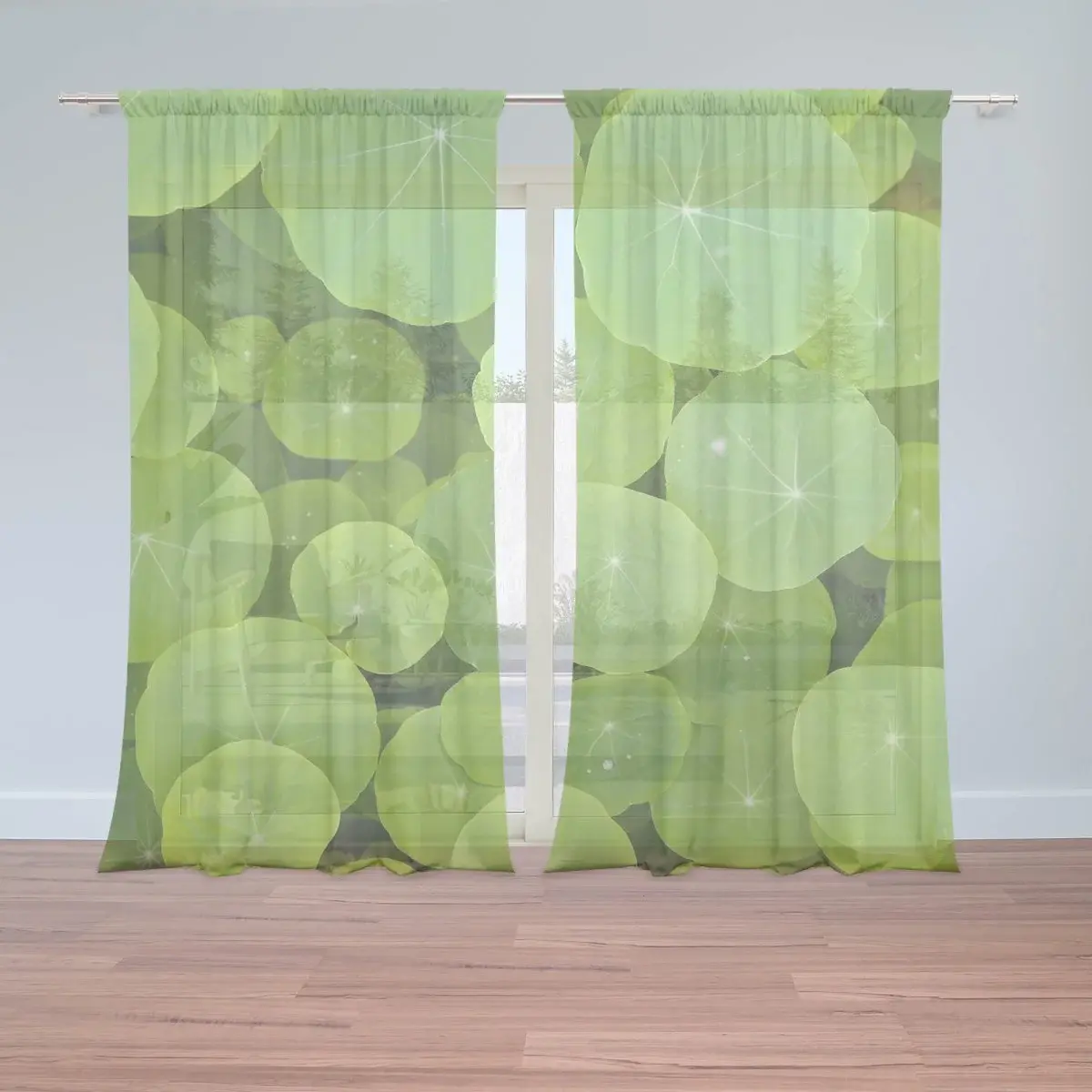 Záclony Listy leknínu: 2ks 150x250cm