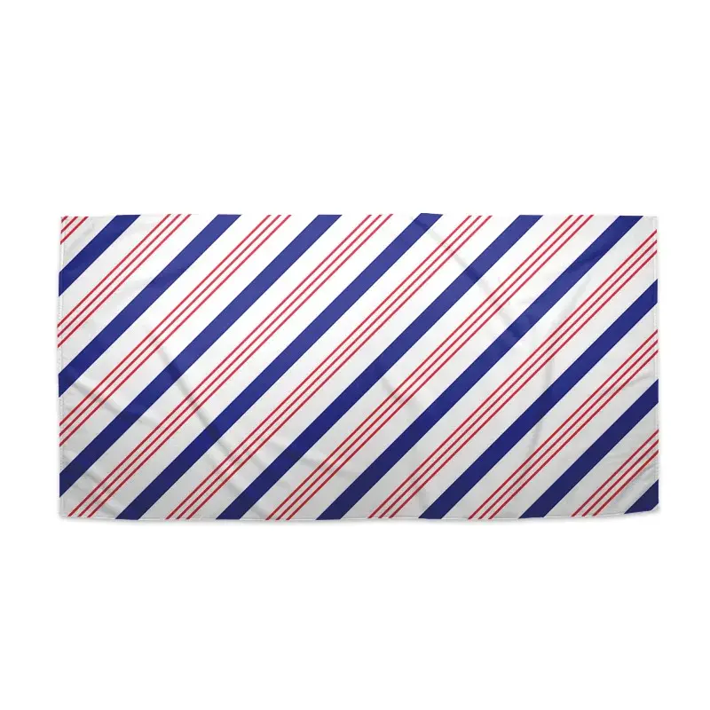 Ručník Modročervené pruhy - 50x100 cm