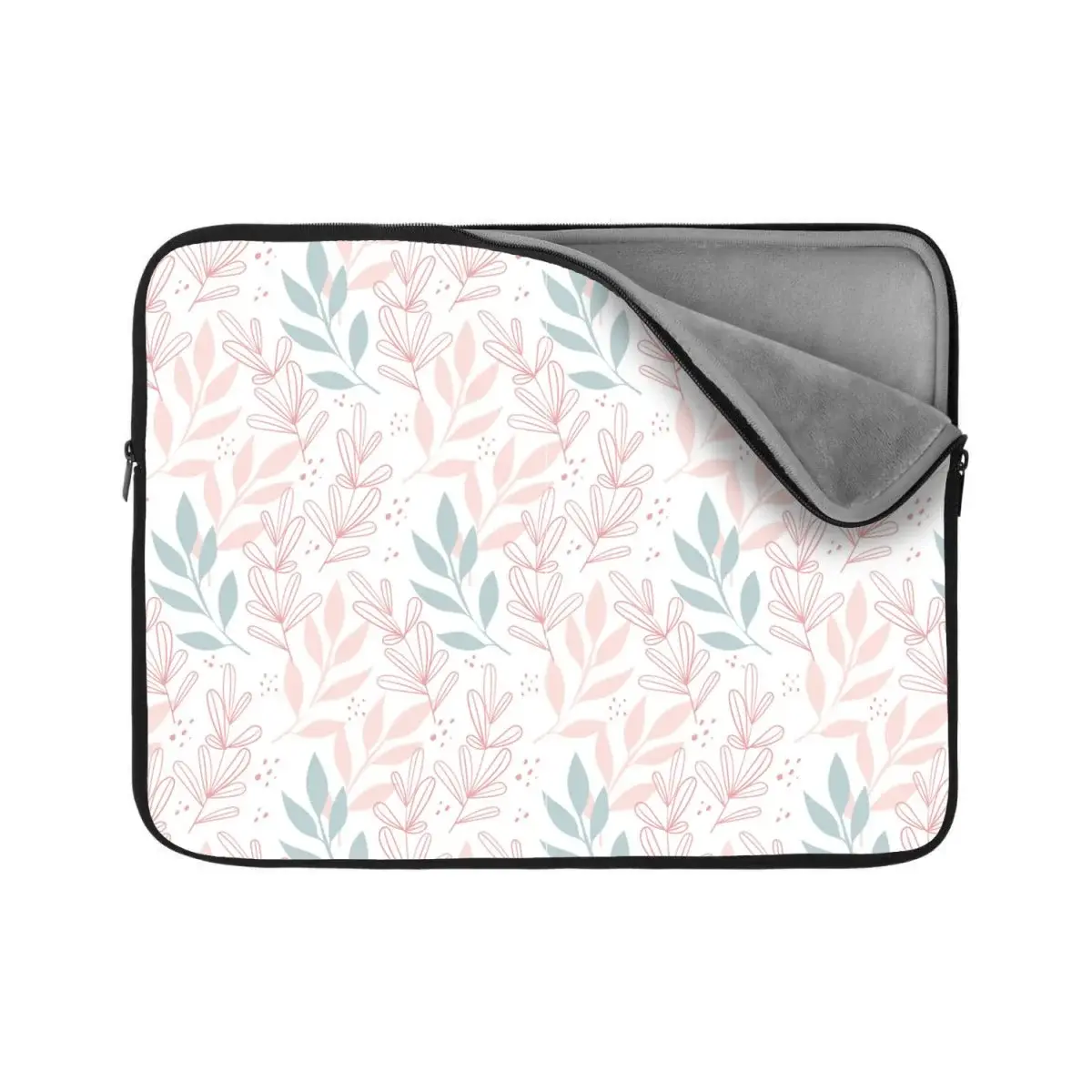 Obal na notebook Růžové a modré lístky - 17"