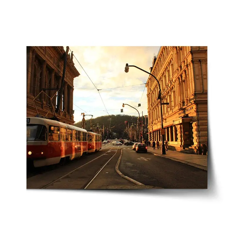Plakát Tramvaj v historickém městě - 120x80 cm