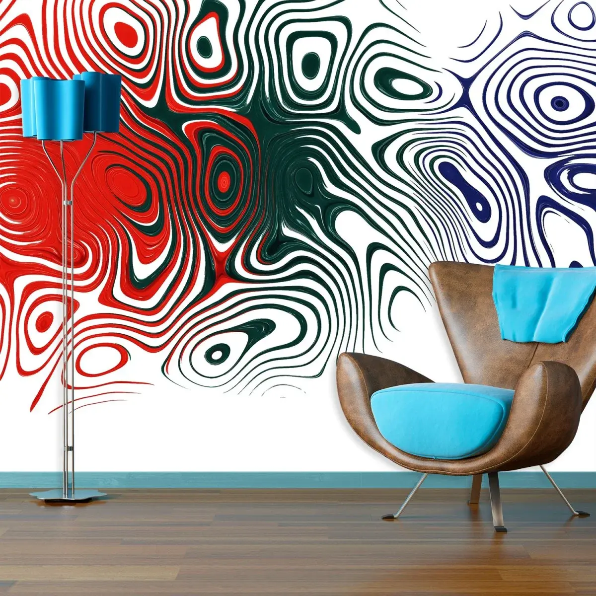 Tapeta Dvoubarevná abstrakce - 125x75 cm