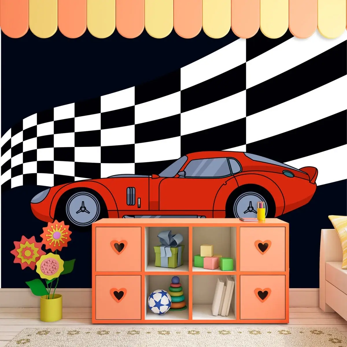 Tapeta Závodní auto - 208x125 cm