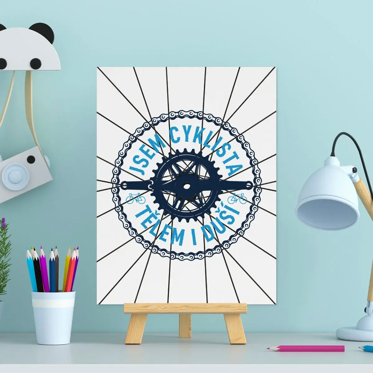 Dárková cedulka Jsem cyklista tělem i duší: 30x40 cm