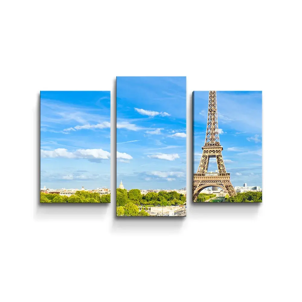 Obraz - 3-dílný Eiffel Tower 5 - 75x50 cm