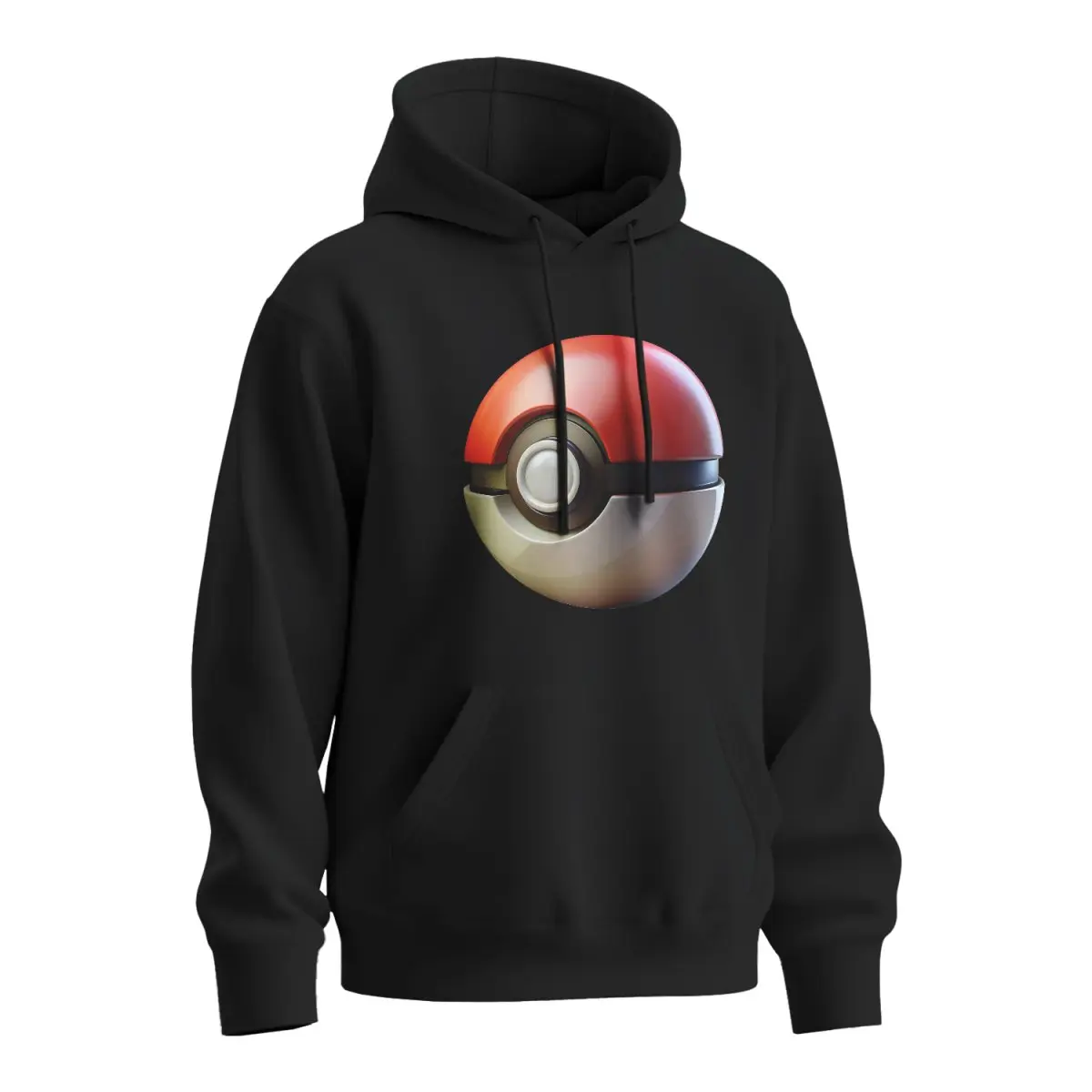 Mikina s potiskem Poke Ball - černá