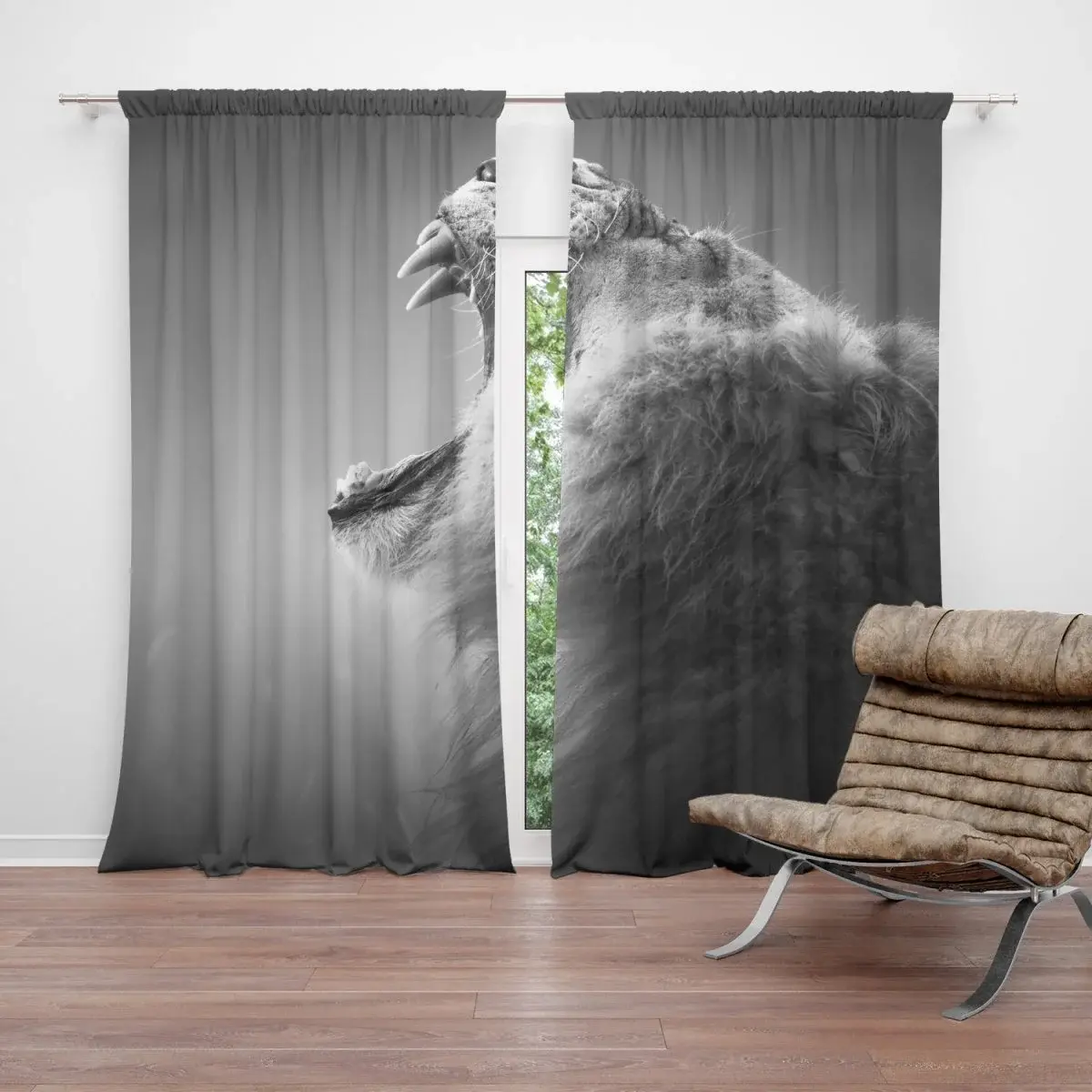 Závěs Řvoucí lev: 2ks 140x250cm