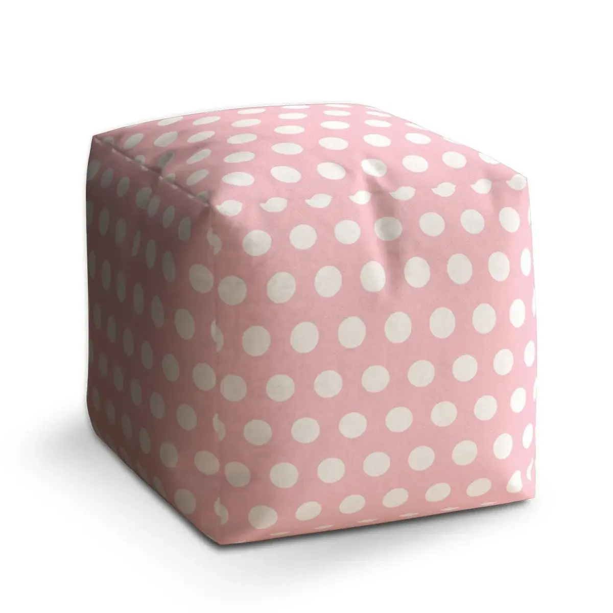 Taburet Cube Bílé tečky - 50x50x50 cm