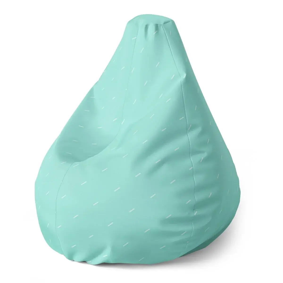 Sedací vak Pear Bílé čárky na tyrkysové - 70 x 95 x 15 cm