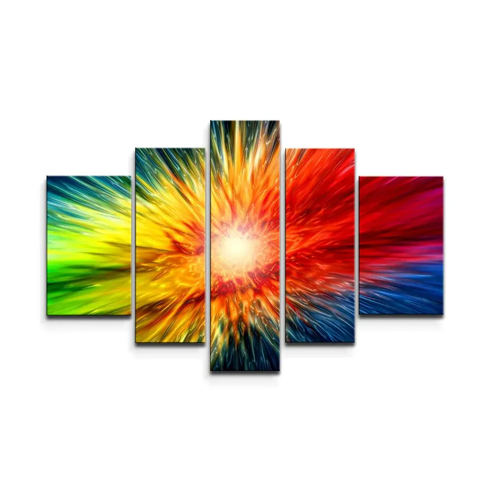 Obraz - 5-dílný Barevná exploze - 125x90 cm