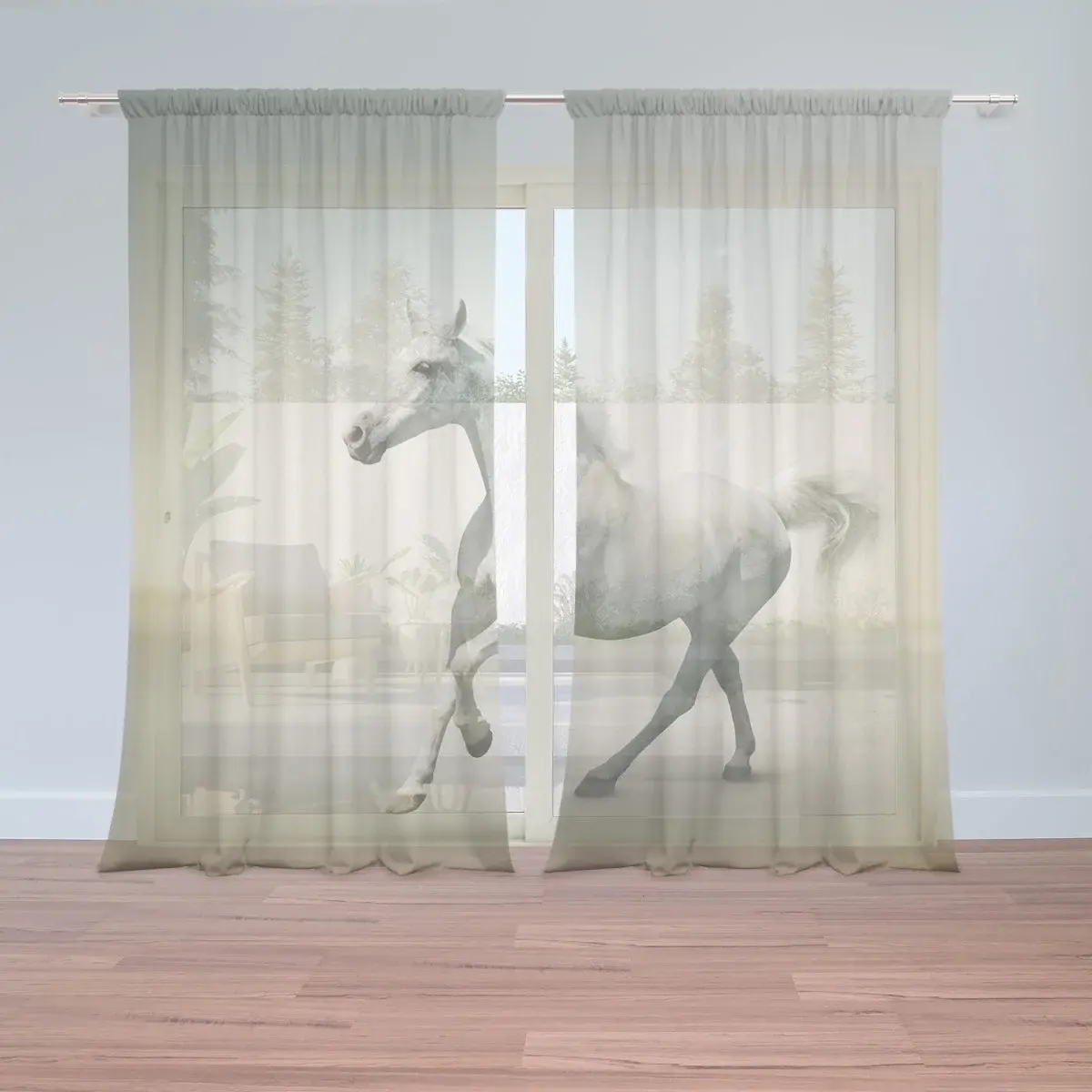 Záclony Bílý kůň 2: 2ks 150x250cm