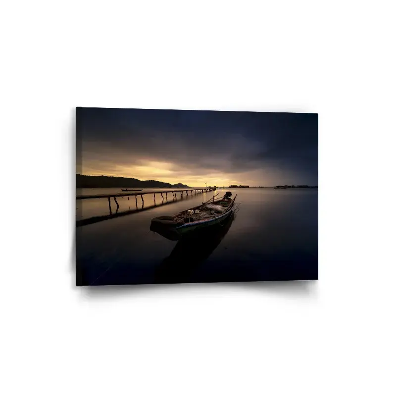Obraz Loďka na jezeře 2 - 90x60 cm