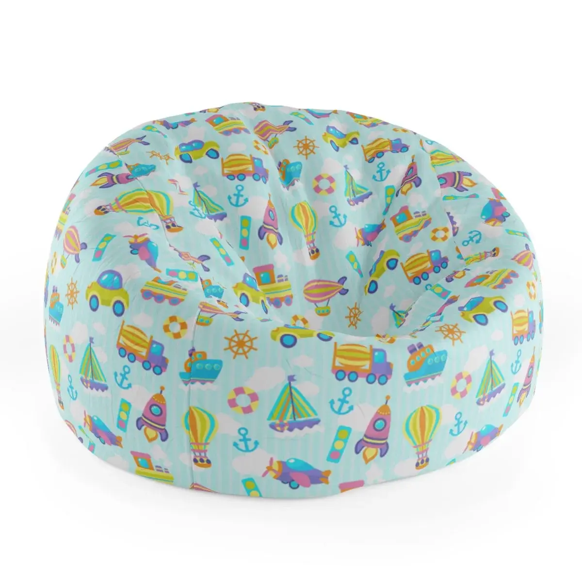 Sedací vak Cocoon Autíčka - 75 x 45 x 35 cm