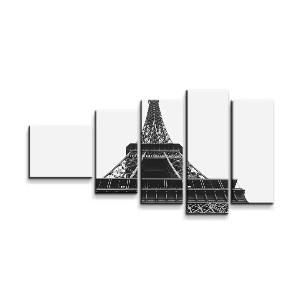 Obraz - 5-dílný Eiffel Tower 4 - 100x60 cm