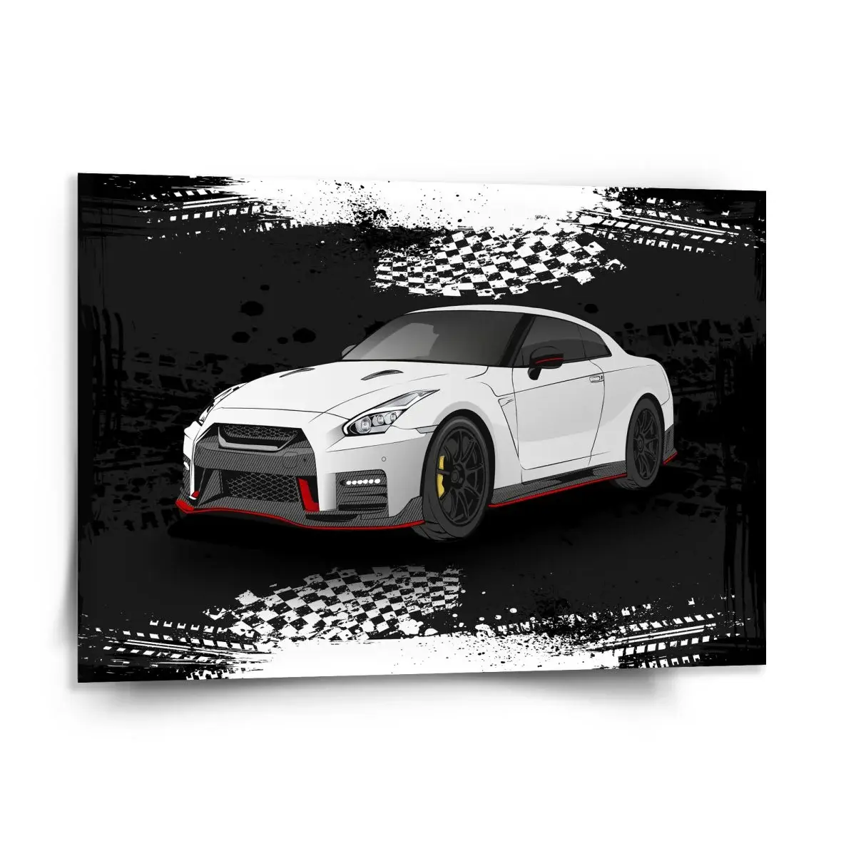 Obraz Nissan GTR 35 Černý - 150x110 cm