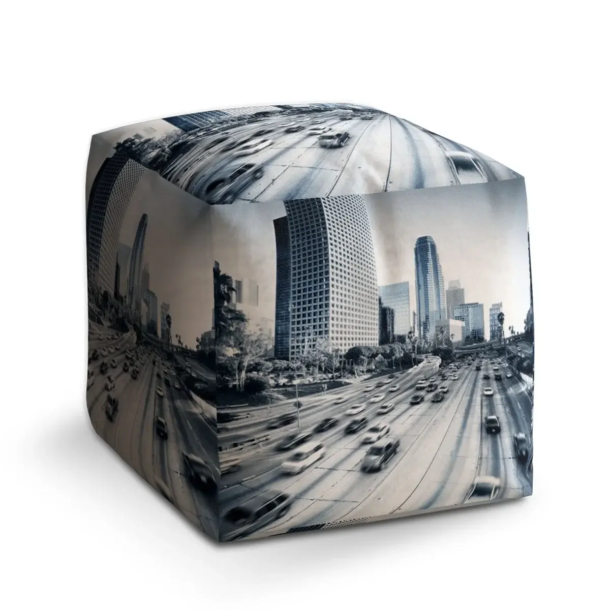 Taburet Cube Městská silnice - 60x60x60 cm