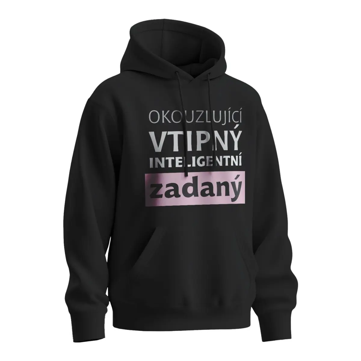 Mikina s potiskem pro přítele Okouzlující vtipný inteligentní zadaný - černá