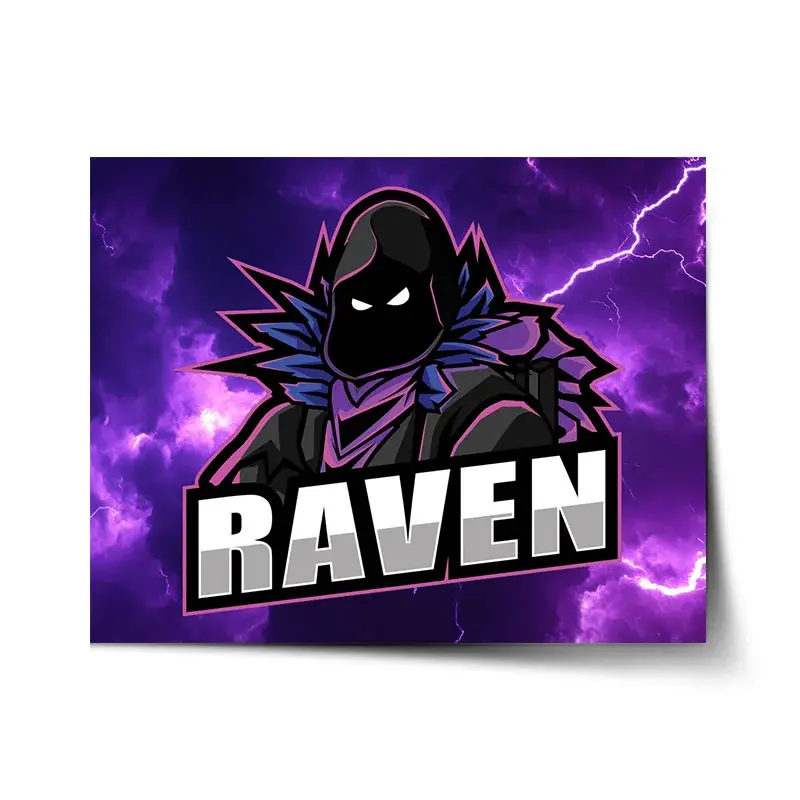 Plakát FORTNITE RAVEN Fialová bouře - 60x40 cm