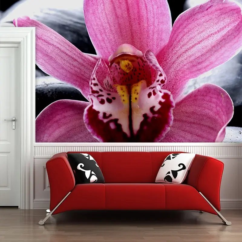 Tapeta Růžová orchidea - 336x220 cm