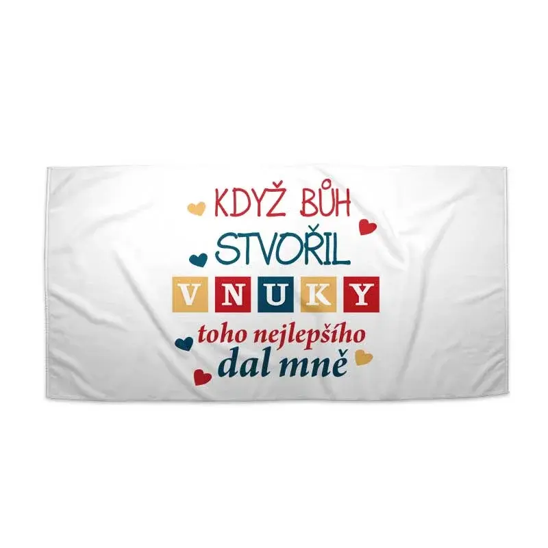 Ručník Když Bůh stvořil vnuky - 30x50 cm