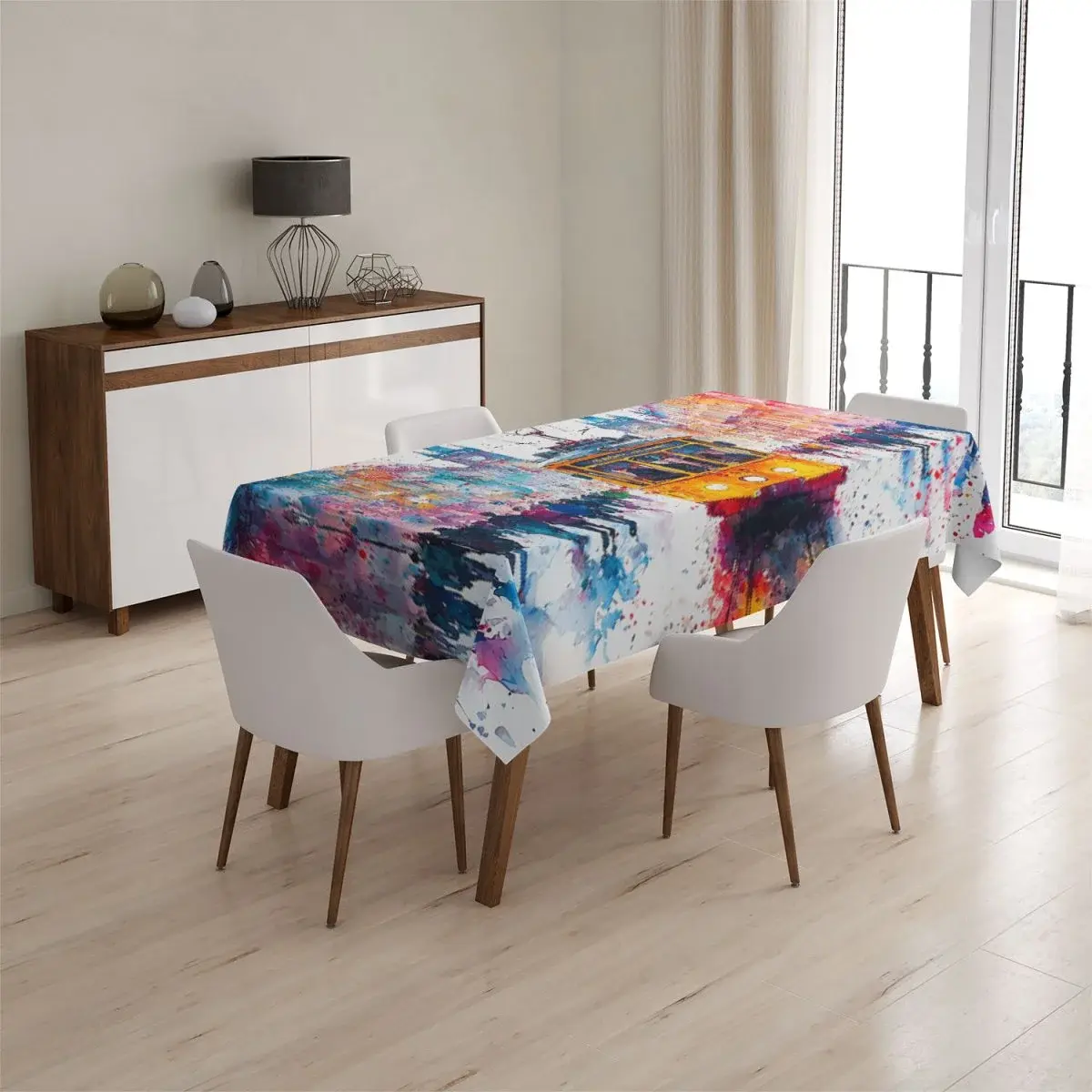 Ubrus Žlutá tramvaj Paint - 130x170 cm