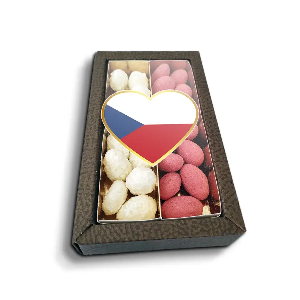 Mandle v čokoládě Česká vlajka - Srdcem za Česko - 2x 80g