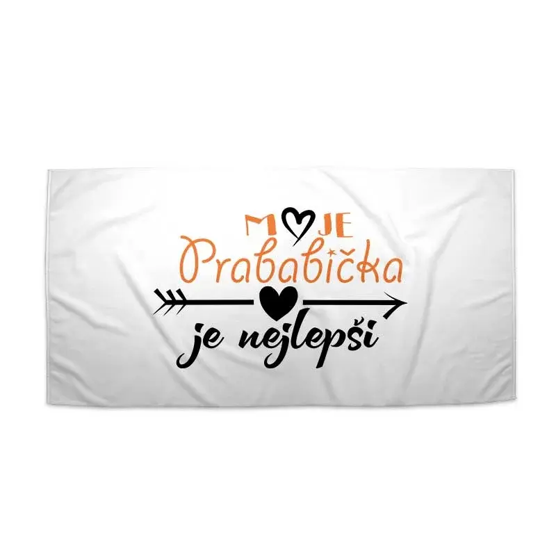 Ručník Moje prababička je nejlepší - 50x100 cm