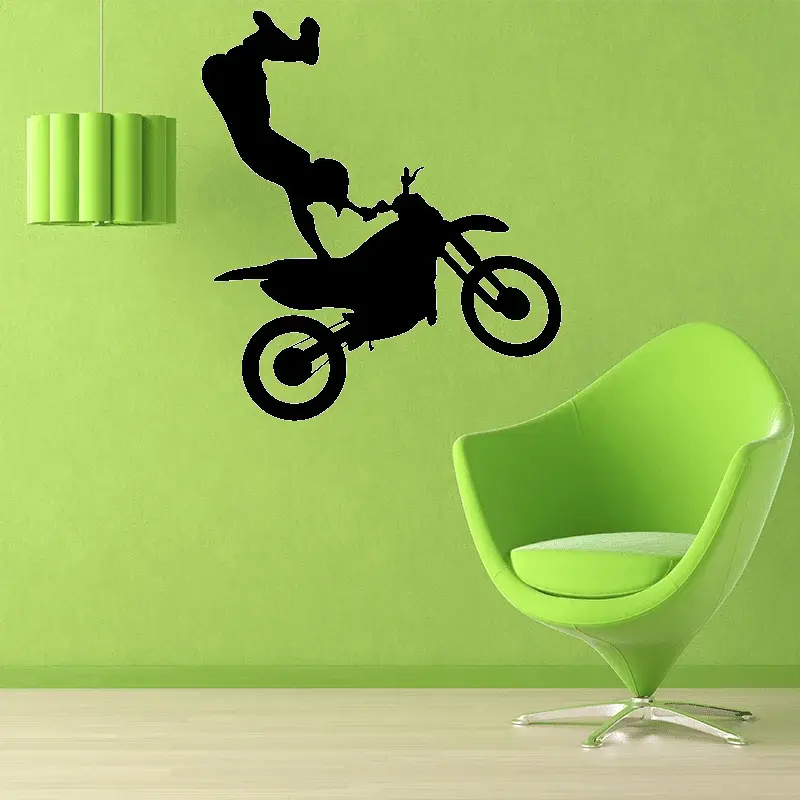 Samolepka na zeď: Motocross - 79x90 cm