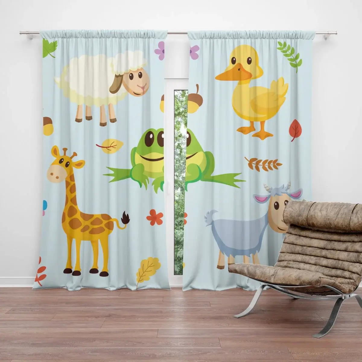Závěs Zvířátka 3: 2ks 140x250cm
