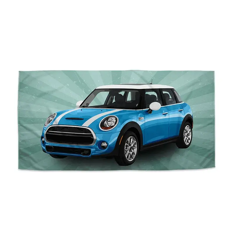Ručník Mini sedan Zelené pozadí - 70x140 cm