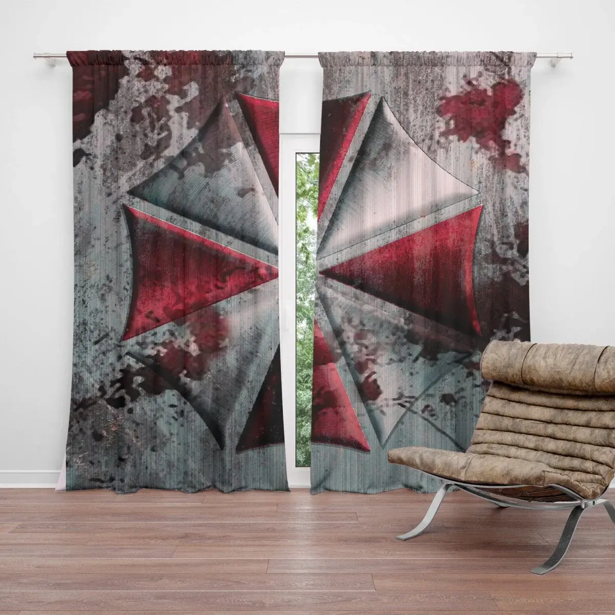 Závěs Resident Evil Umbrella Corporation Steel: 2ks 140x250cm