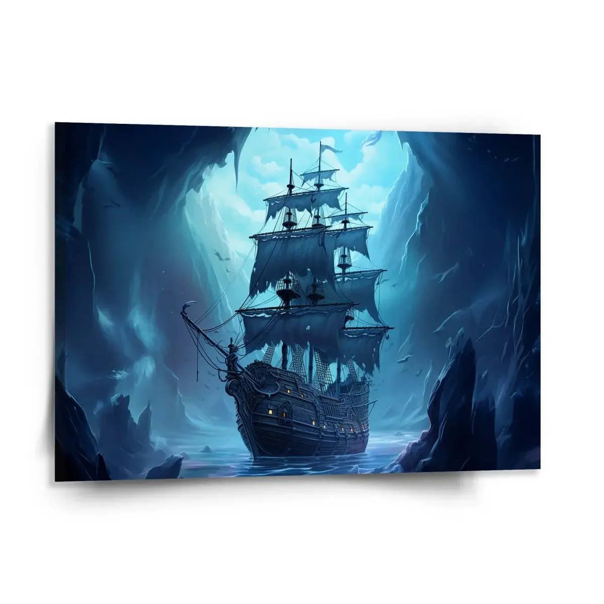 Obraz Plachetnice v průrvě - 150x110 cm