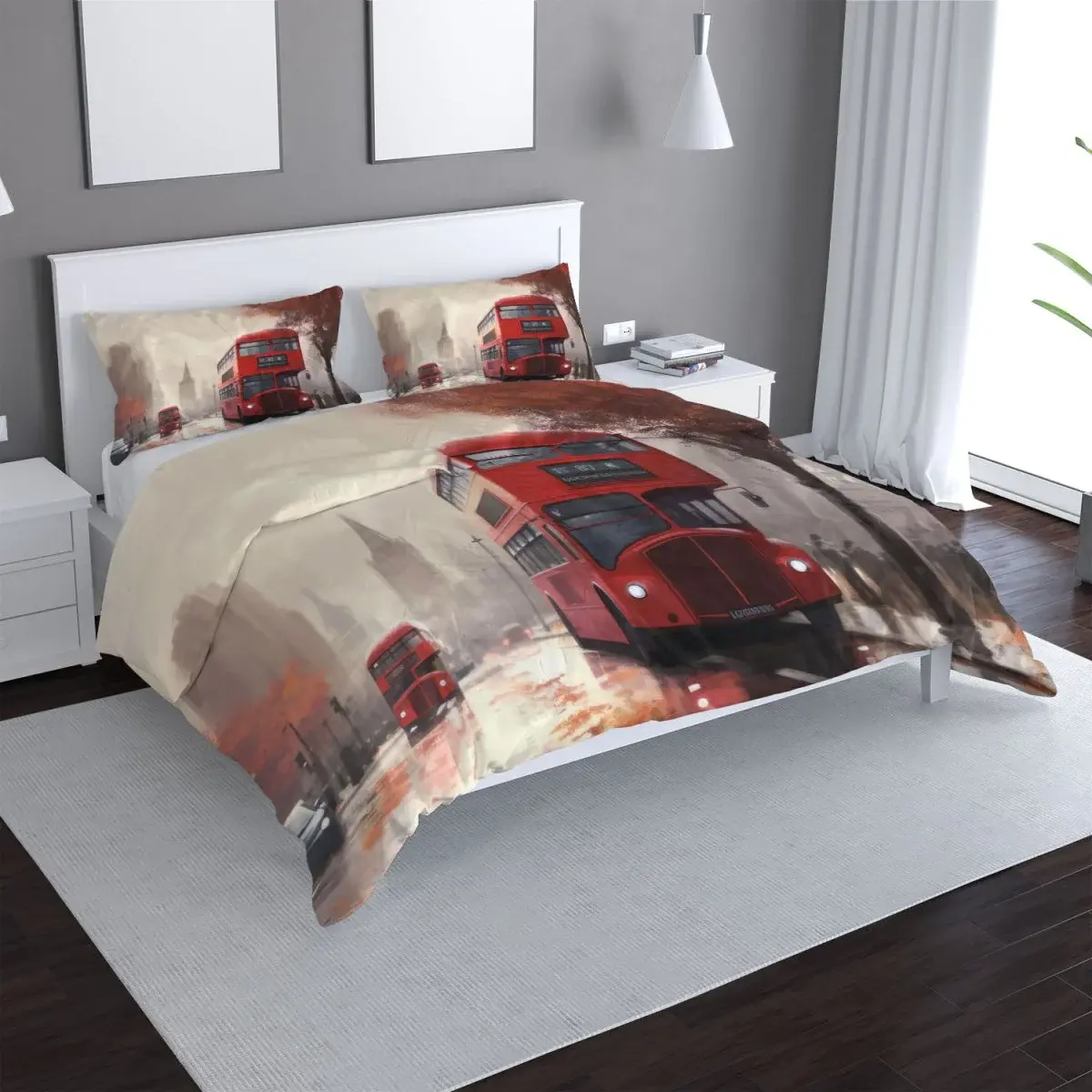 Povlečení Londýn Double-decker 1 - 140x220 / 90x70