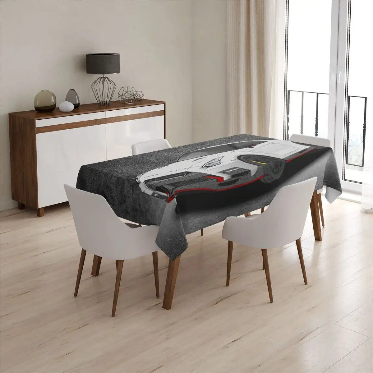 Ubrus Nissan GTR 35 Šedý - 90x90 cm