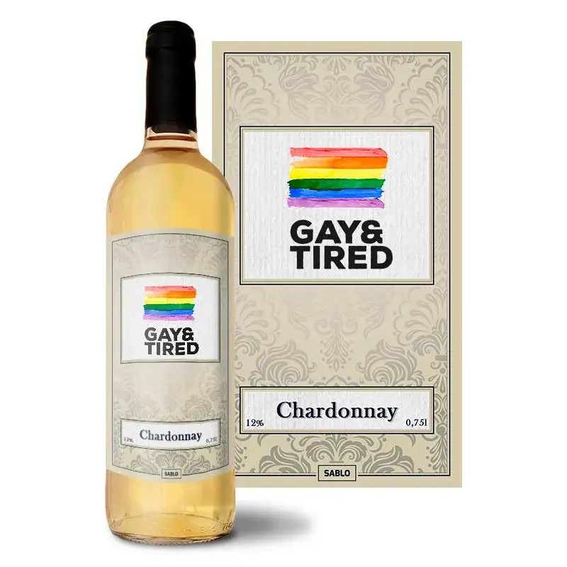 Bílé víno GAY &amp; TIRED: 0,75 l