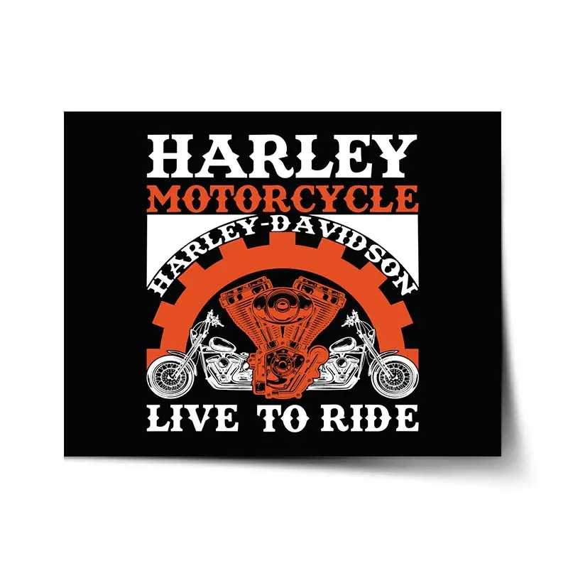 Plakát Harley-Davidson Live to ride - 60x40 cm