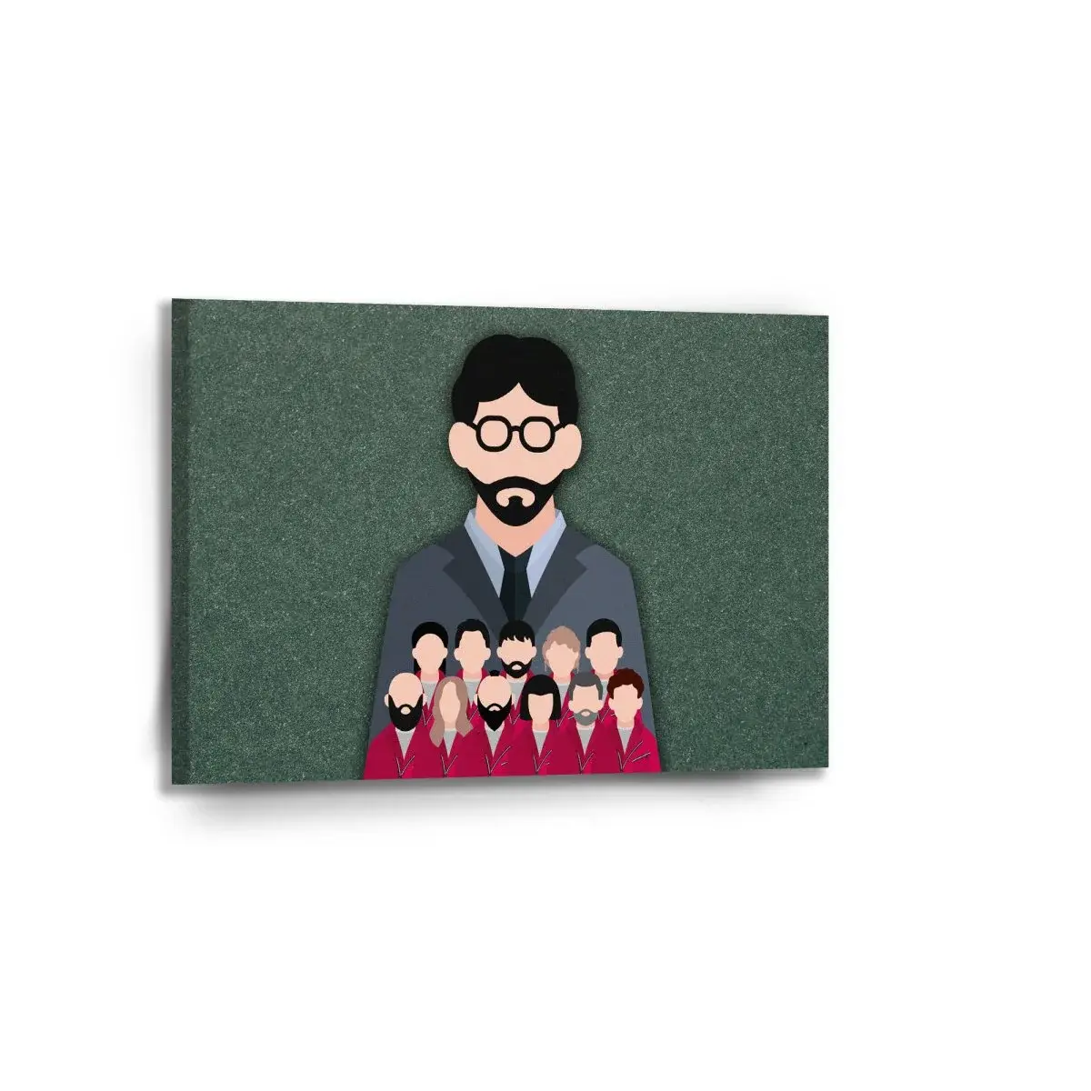 Obraz Money heist Profesor a jeho tým Zelená - 90x60 cm