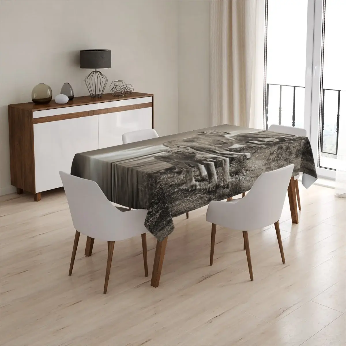 Ubrus Lvice a lvíčata - 90x90 cm