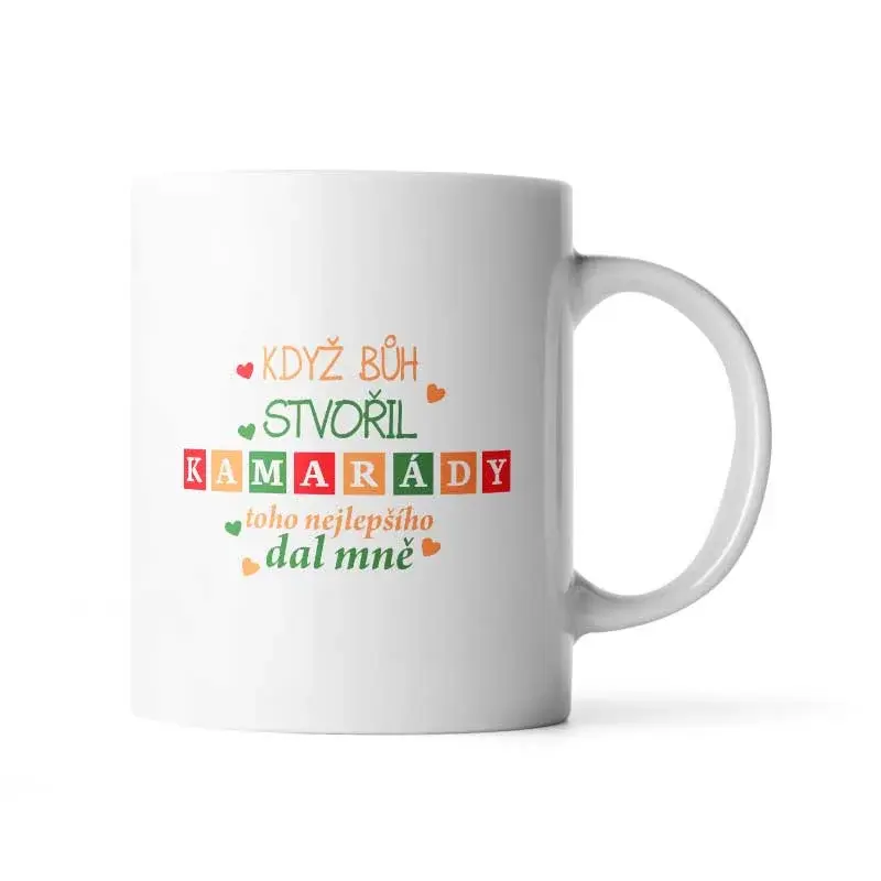 Hrnek Když Bůh stvořil kamarády - 890 ml - XXL