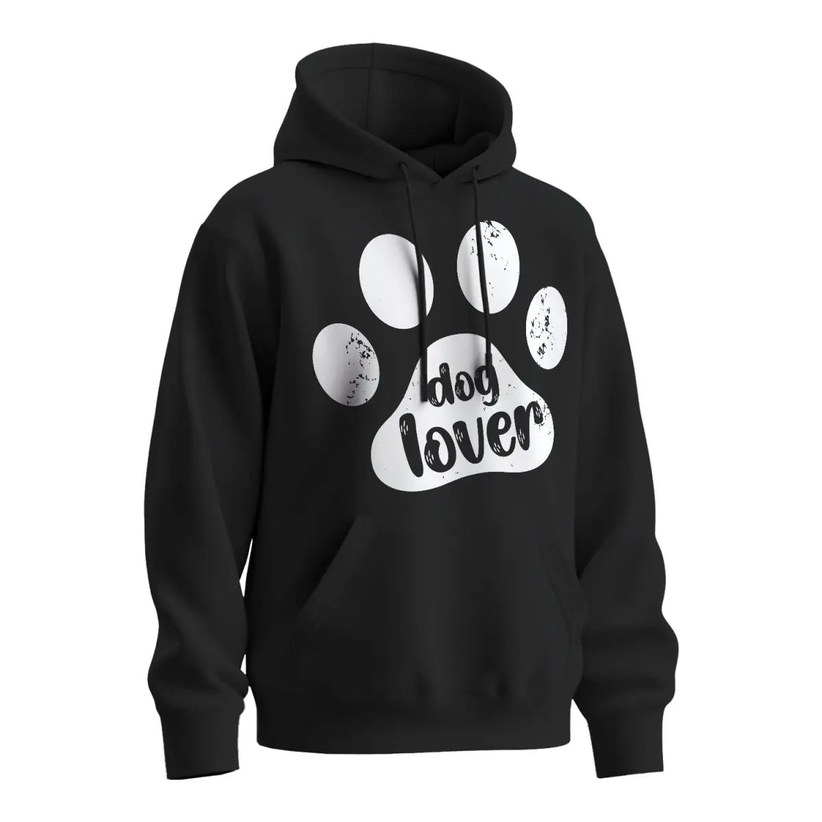 Mikina s potiskem Dog lover - černá