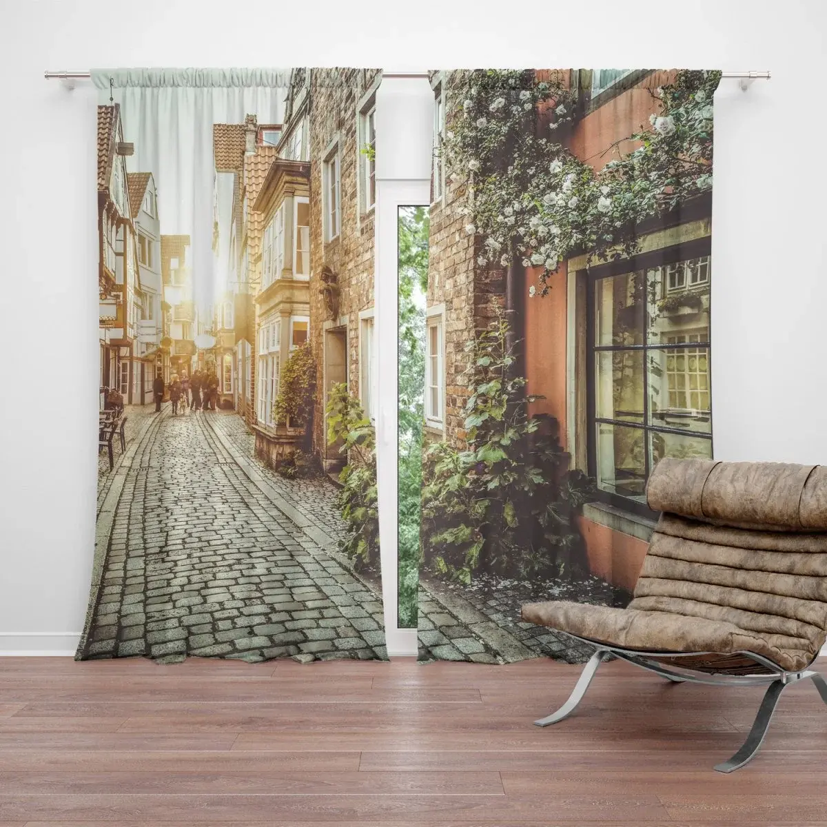 Závěs Městská ulička: 2ks 140x250cm
