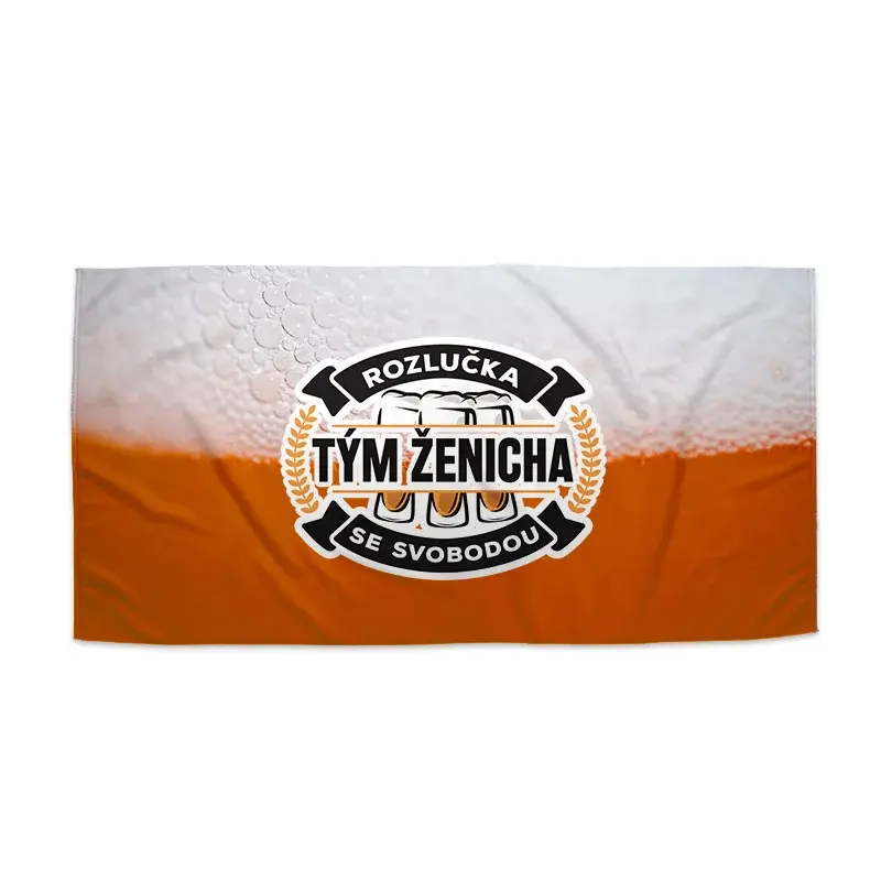Ručník Rozlučka se svobodou tým ženicha - 50x100 cm