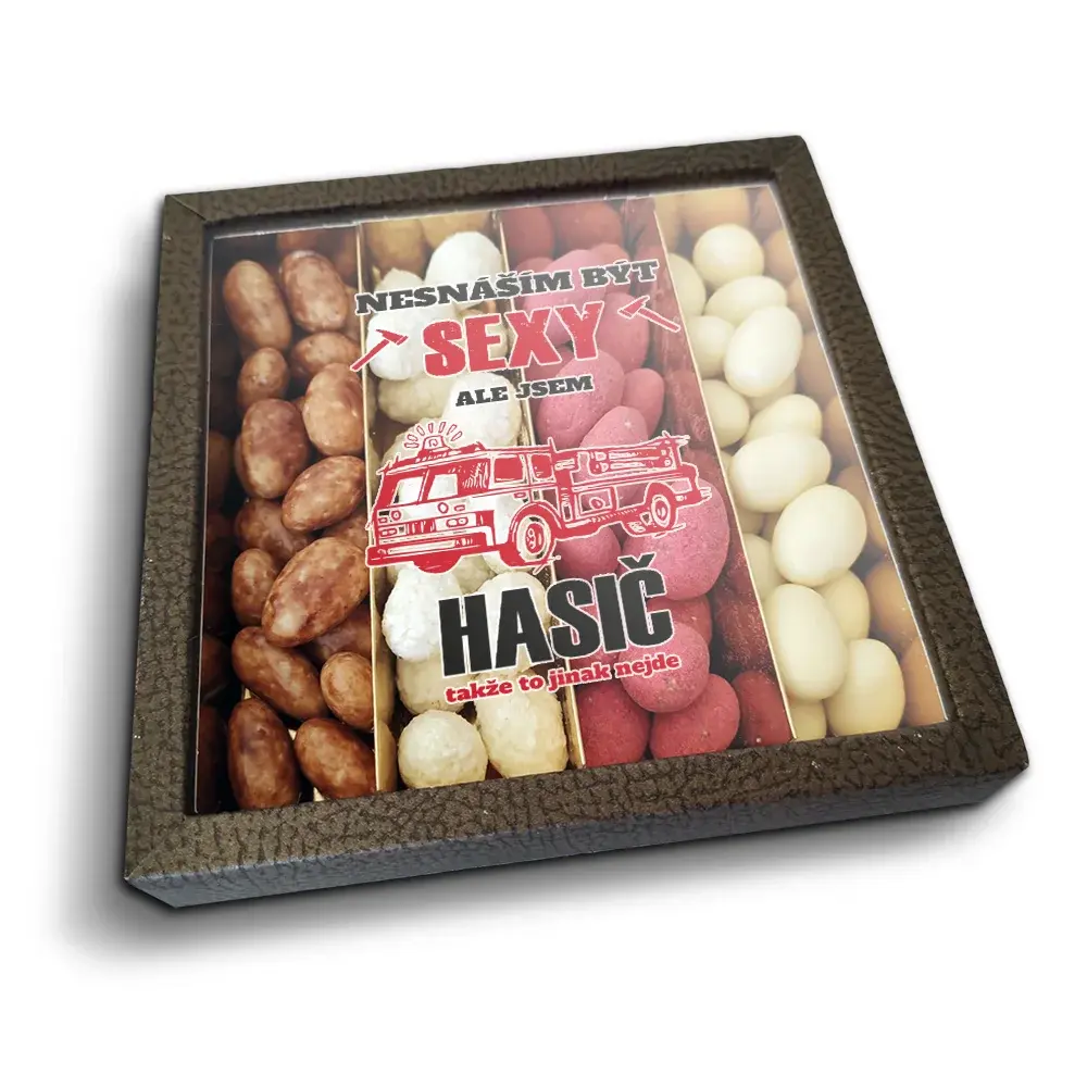 Mandle v čokoládě Nesnáším být sexy, ale jsem hasič - 4x 80g