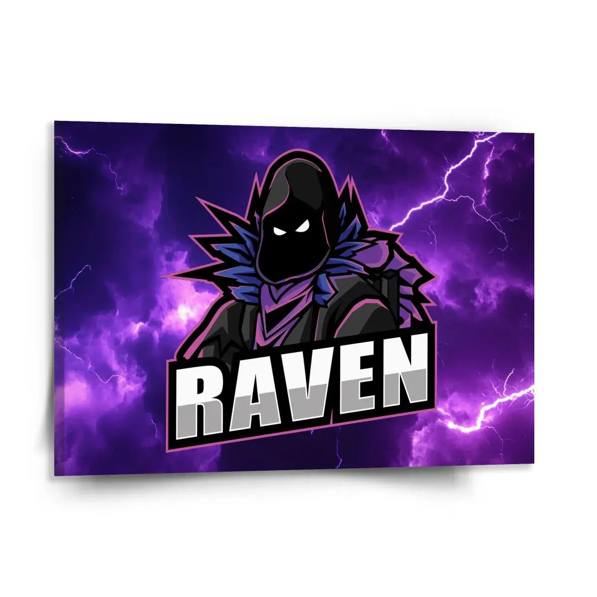 Obraz FORTNITE RAVEN Fialová bouře - 150x110 cm