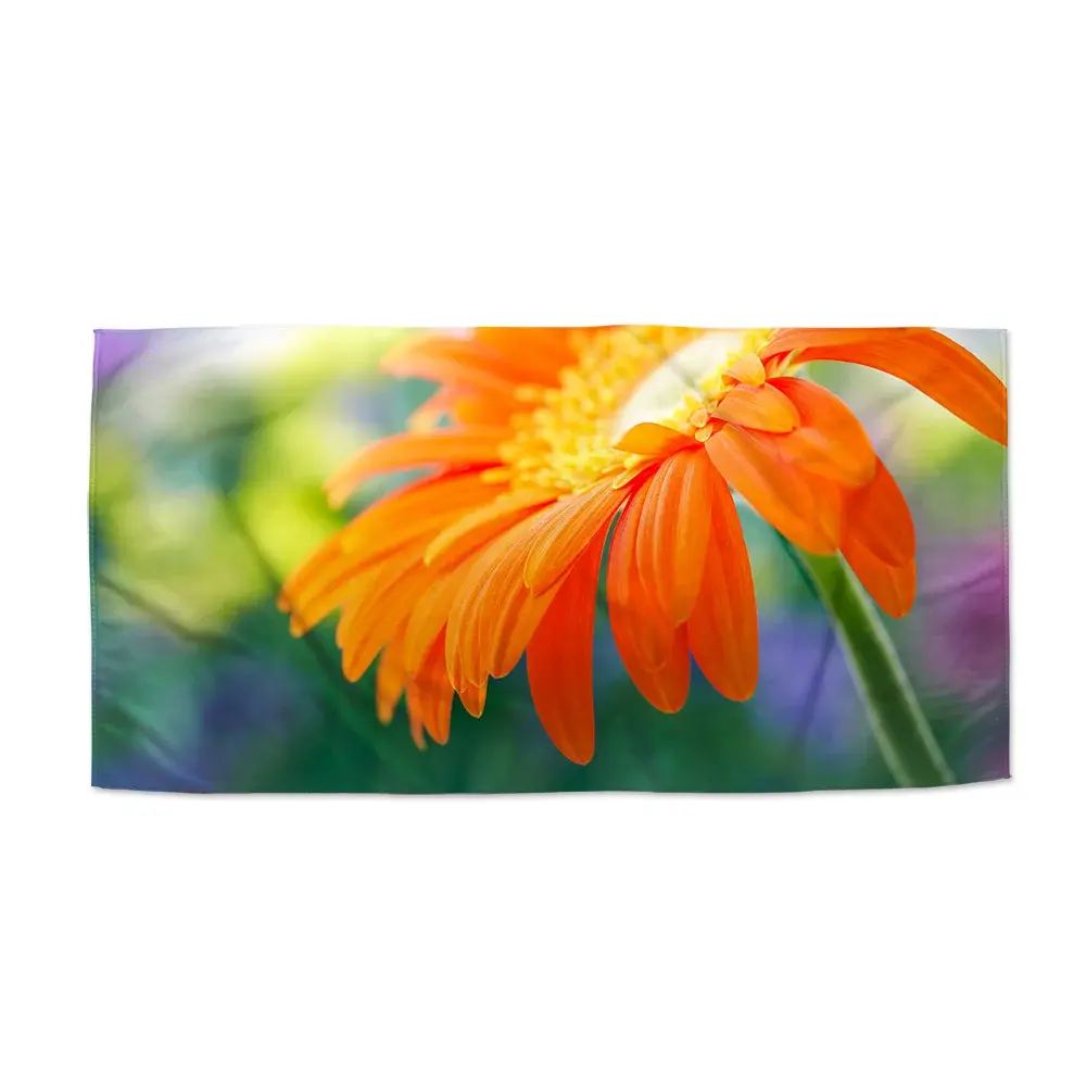 Ručník Oranžová gerbera - 50x100 cm