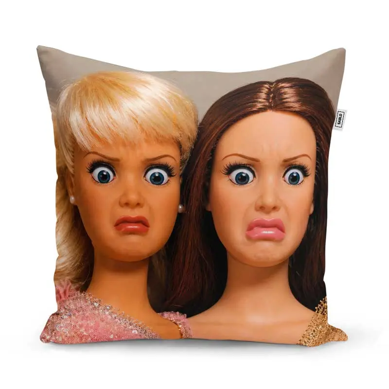 Polštář Šokovaná Barbie - Meme Barbie: 40x40 cm