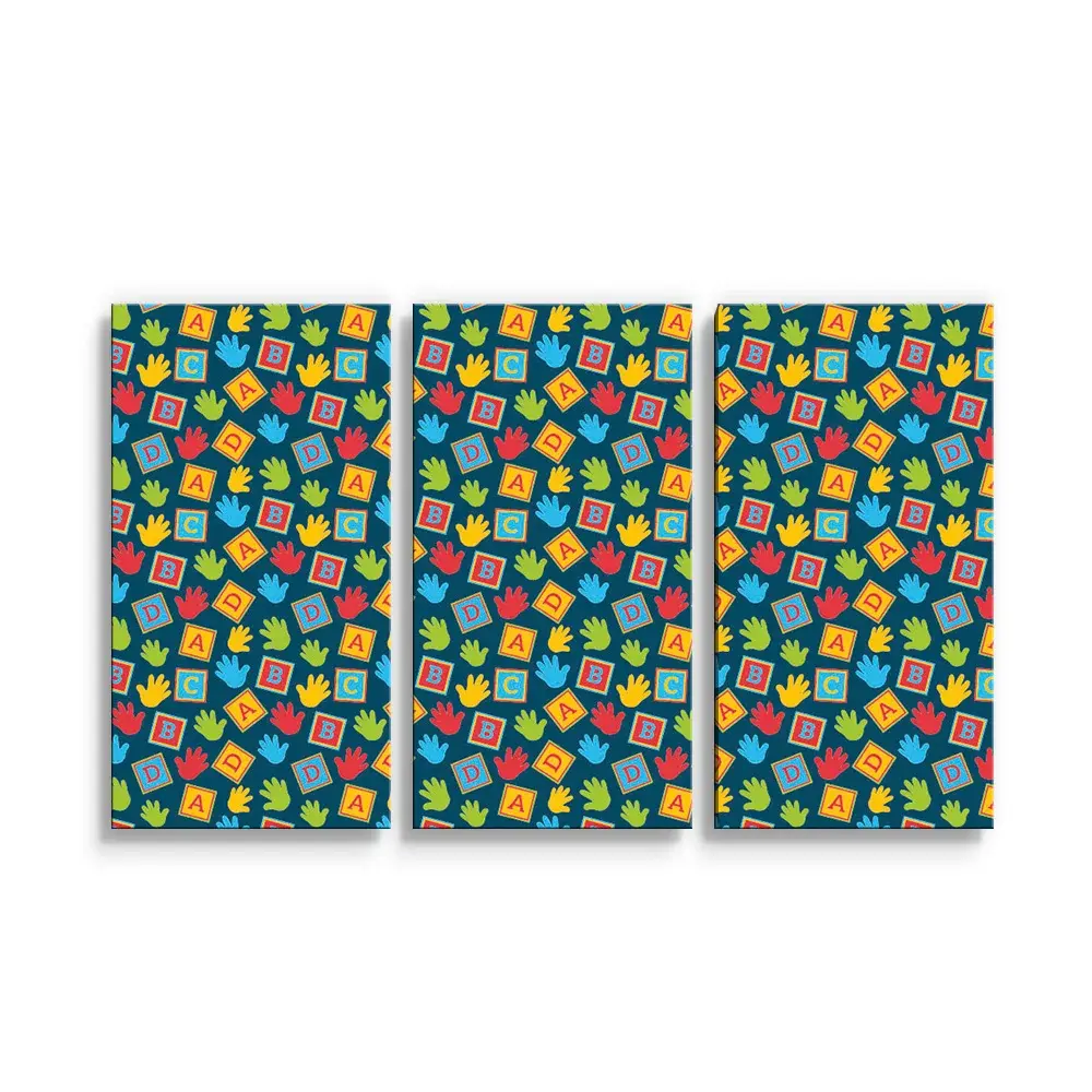 Obraz - 3-dílný ABC - 120x80 cm