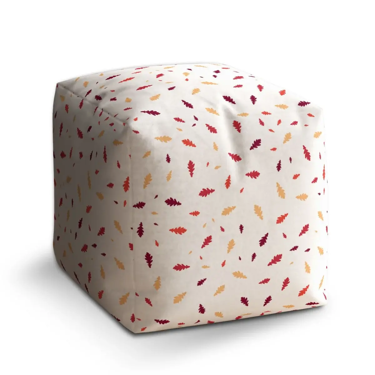 Taburet Cube Barevné podzimní listí - 60x60x60 cm