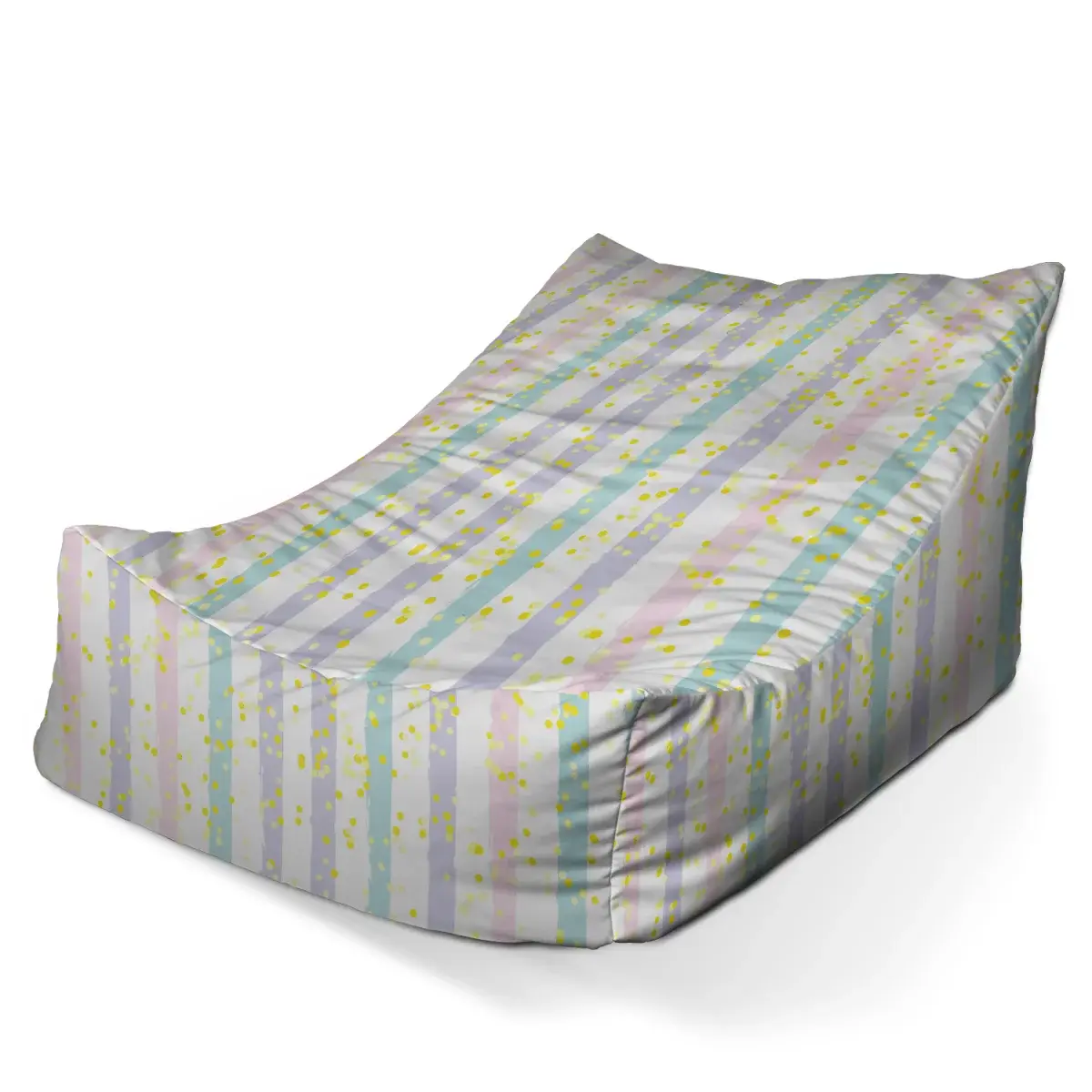 Sedací vak Lounge Pruhy a tečky štětcem - 120 x 100 x 80 cm