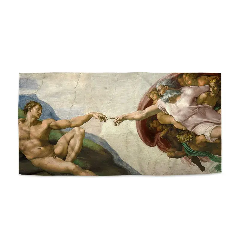Ručník Stvoření Adama - Michelangelo Buonarroti - 70x140 cm